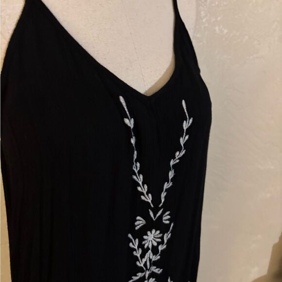 Gauze sun Dress with White Embroidery Sz L - Picture 6 of 9